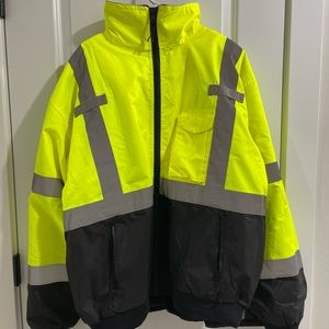 New high visibility snow jacket. Brand new never worn.